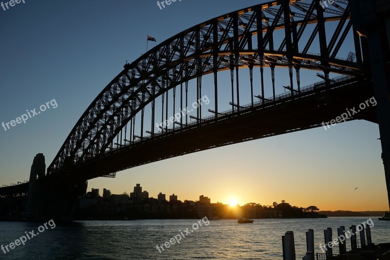 Sunrise Sydney Harbour Bridge Australia Bridge