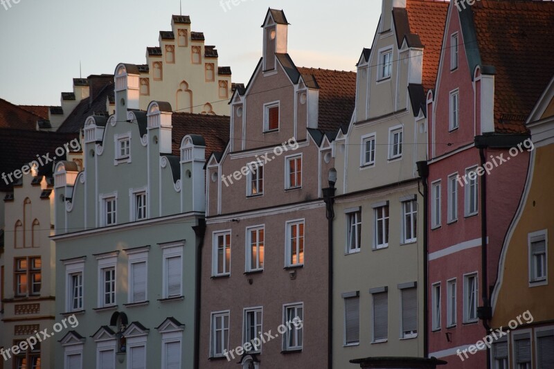 Architecture Middle Ages Germany Landshut Façades