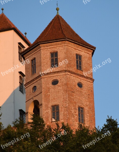 Trausnitz Castle Tower Middle Ages Bavaria Landshut