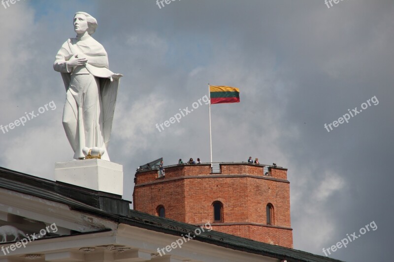 Lithuania Vilnius Flag Sculpture Free Photos