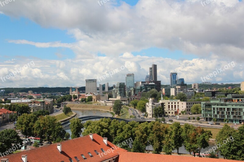 Lithuania City Overview Urban Landscape Free Photos