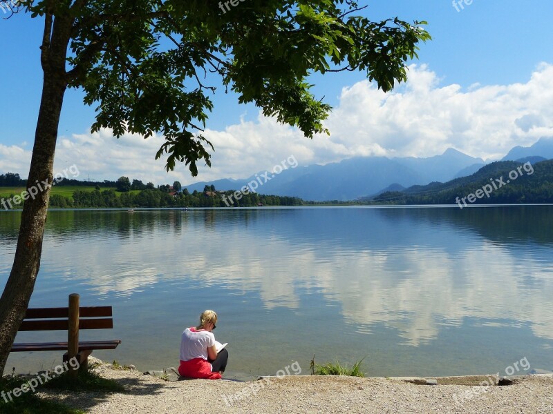 Lake Weissensee Lake Waters Mirroring Uferweg