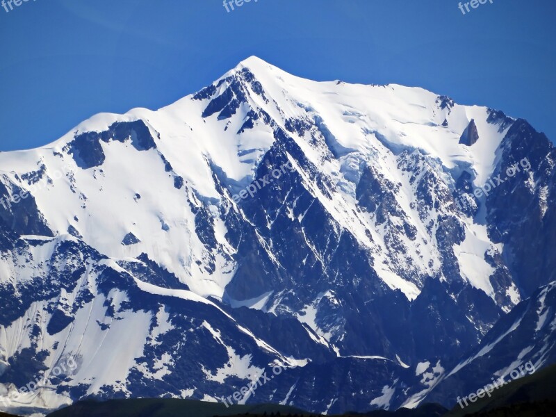 Alps Mont Blanc Massif Haute-savoie Panorama