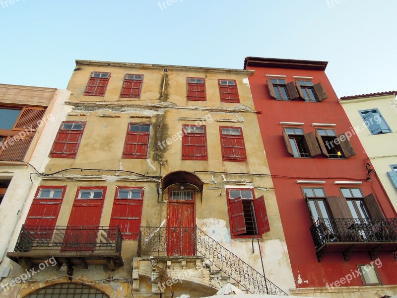 Chania Crete Island Greek Building Old