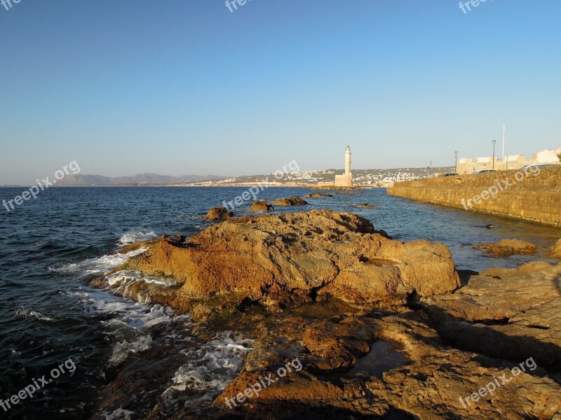 Chania Crete Island Greek Rocks Nature