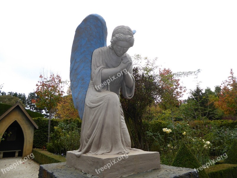 Pray Angel Religion Statue Praying