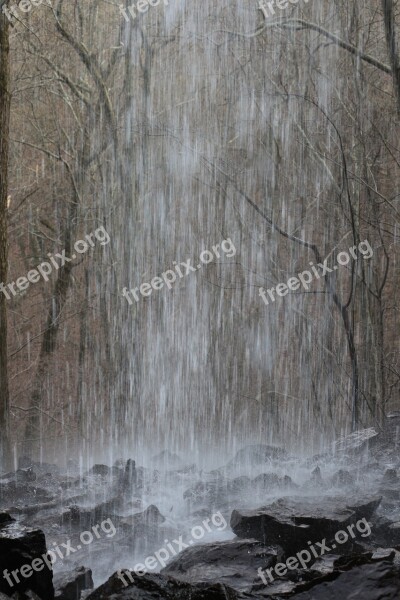 Waterfall Water Fall Rocks Nature Falls