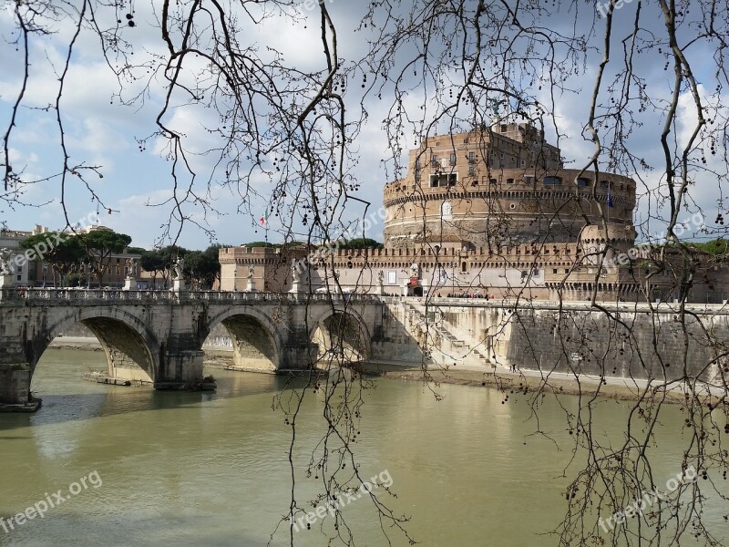 Italy Rome City River St Angelo