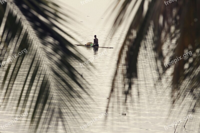 Ghana Africa Sea Fishing Palmtree