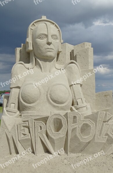 Sand Sculpture Sand Art Metropolis Sculpture Free Photos