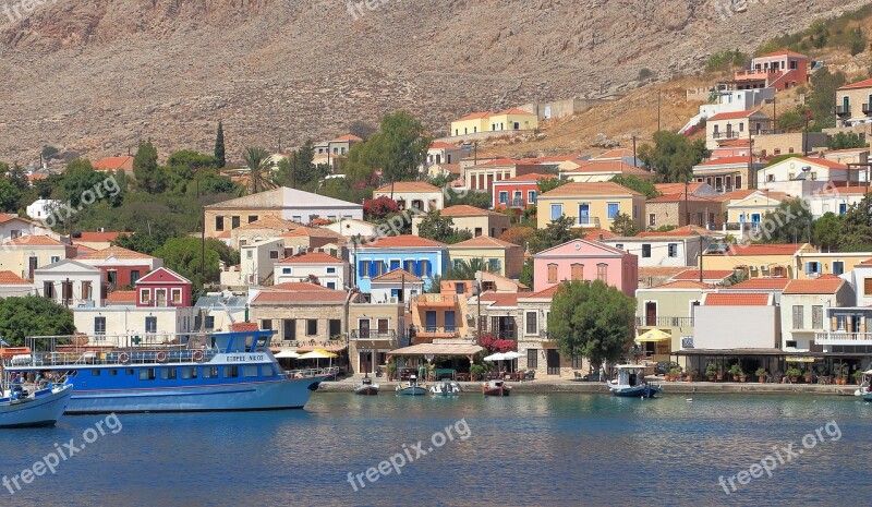 Greece Rodos Island Houses Free Photos