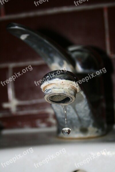 Faucet Drip Water Old Broken