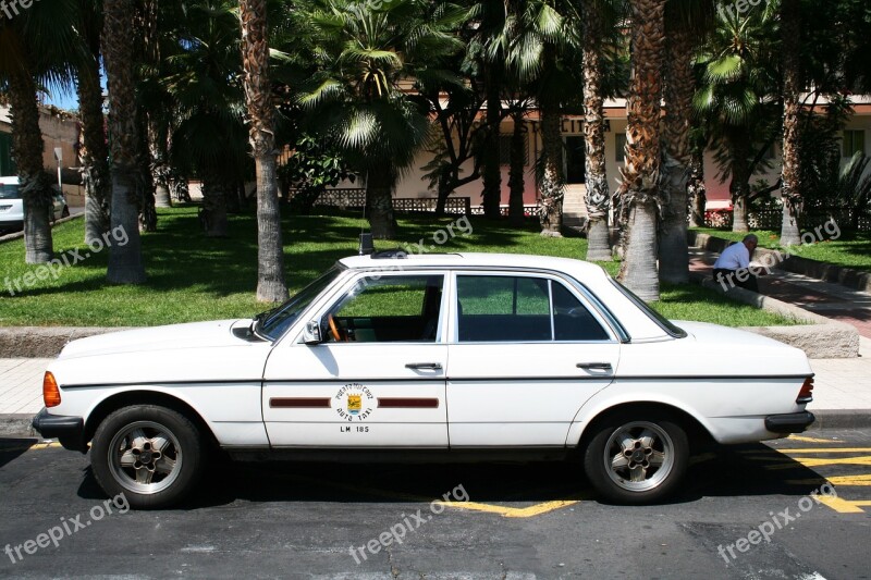 Tenerife Taxi Mercedes Palm Trees Free Photos