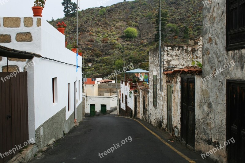 Tenerife Chirche Village Mountains Houses