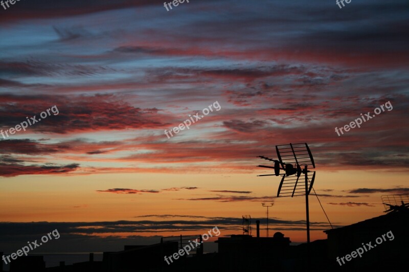 Tenerife Sunset Clouds Afterglow Mood