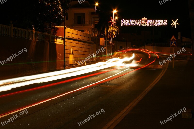 Adeje Tenerife Night Long Exposure Free Photos