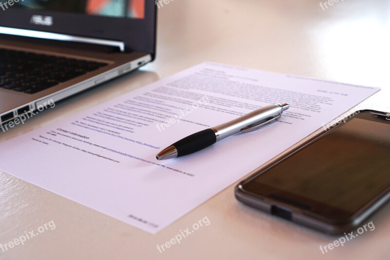 Office Contract Agreement Work From Home Pen