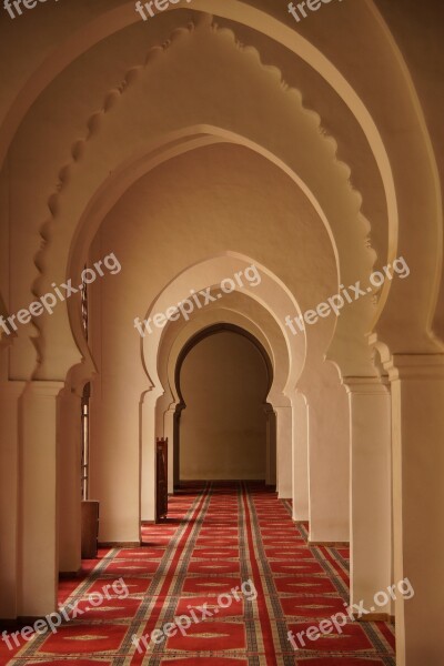 Mosque Arc Red Arabic Style