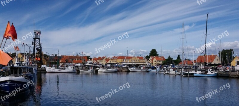 Port Water Blue Clouds Both