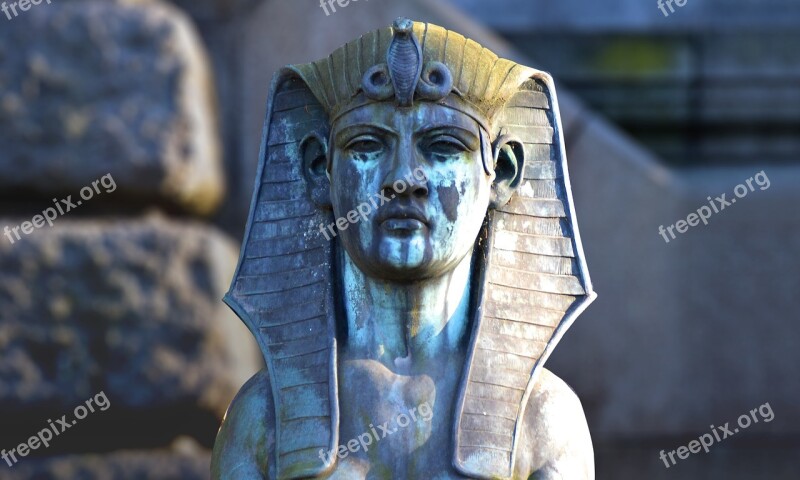 Sphinx Tomb Statue Weathered Cemetery