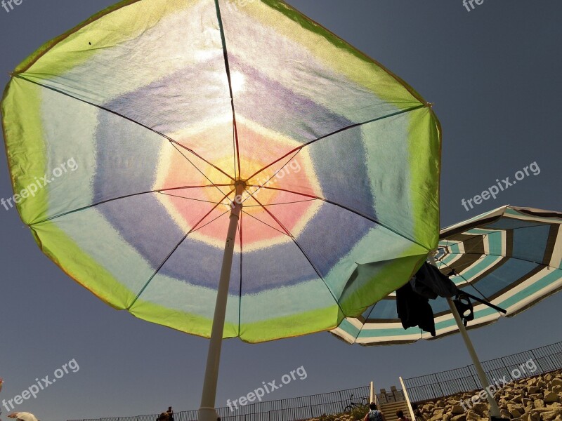 Umbrellas Summer Sea Holiday Sun