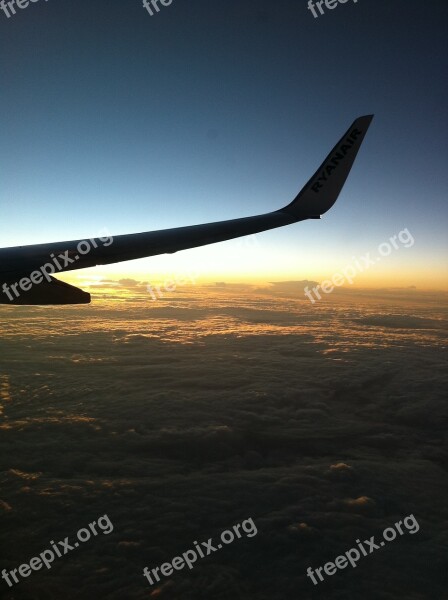 Aircraft View Worth Clouds Sky Sun