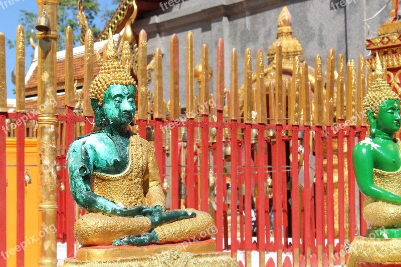 Buddha Thailand Temple Asia Gold