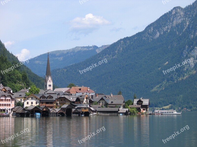 Hallstatt Austria Lake Church Unesco World Heritage