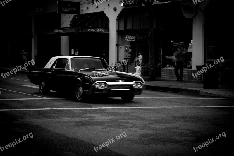 Black And White Car Vintage Automobile Old