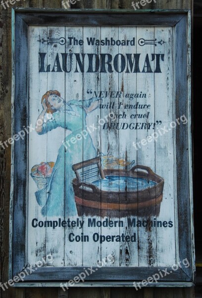 Wash Laundry Tub Washboard Advertising