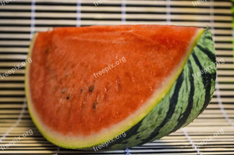 Watermelon Red Green Fruit Food