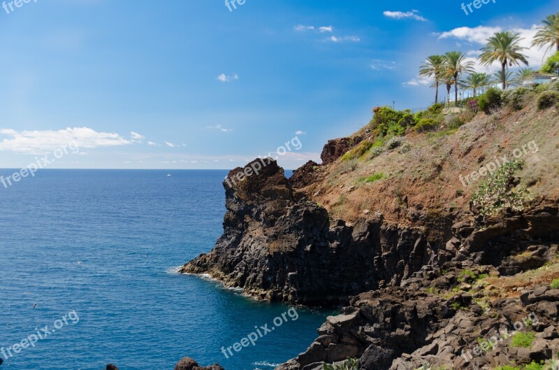 Cliff Sea Atlantic Atlantic Ocean Funchal