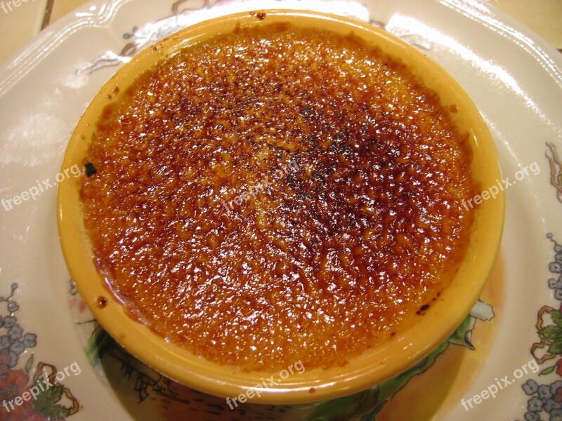 Creme Brulee Dessert Tasty Sweet Food Delicious