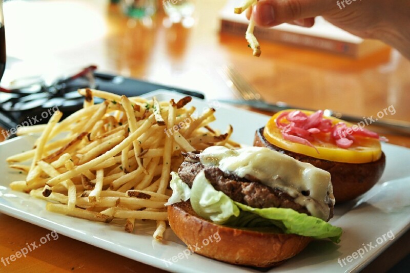 Hamburger Platter Meat Ground Beef Food