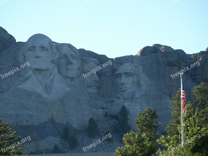 South Dakota Abraham Lincoln Mount Rushmore United States Mountain