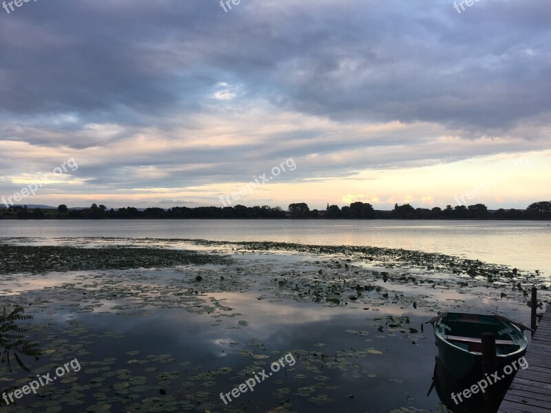 Lake Sunset Abendstimmung Nature Romance