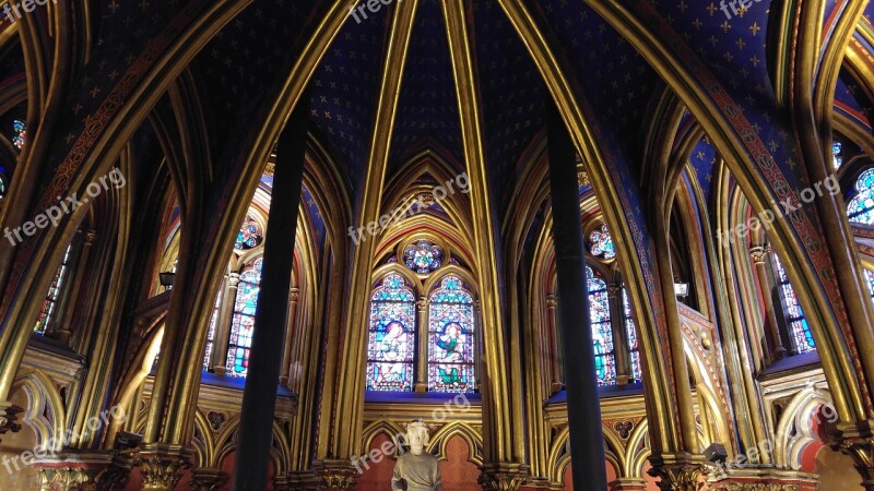 Stained Glass Sainte Chapelle Paris Chapel Church