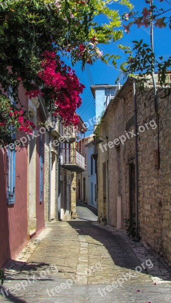 Cyprus Lefkara Village Street Architecture