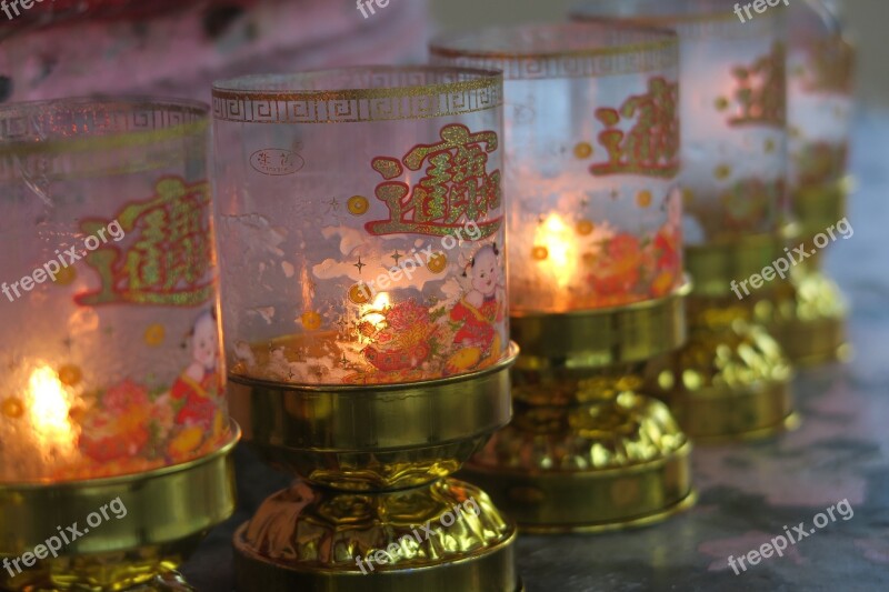 Candles Chinese Temple Light Hope Free Photos