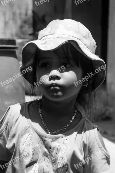 Young Children On Knife Vung Tau