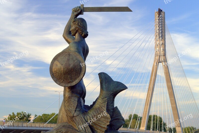 Warsaw Siren Mermaid Monument The Statue