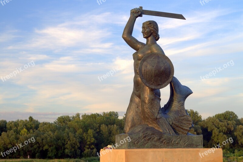 Warsaw Siren Mermaid Monument The Statue