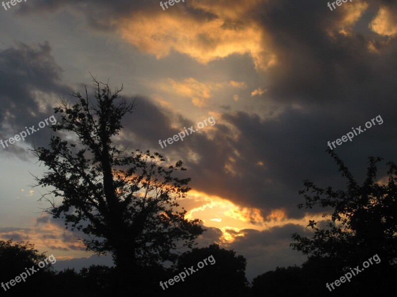 Sun Setting Cloud Field France