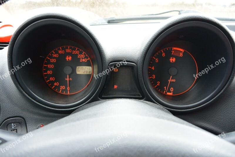 Speedometer Tachometer Dashboard Speed Car