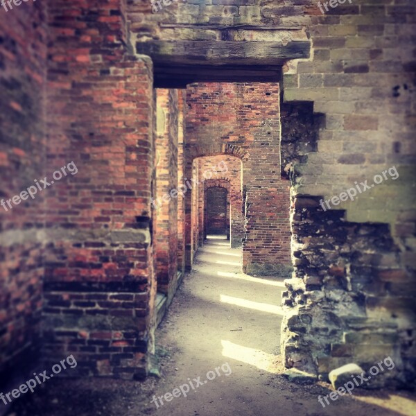 Doorway Ruins Old Stone Building