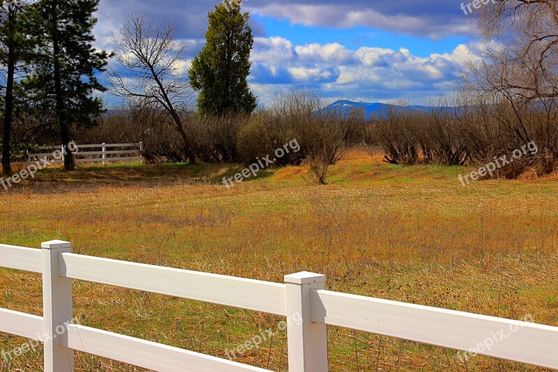 Fences Mountain Landscape Sky Outdoor