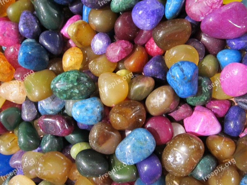 Polished Pebbles Colorful Stones Rocks Landscaping