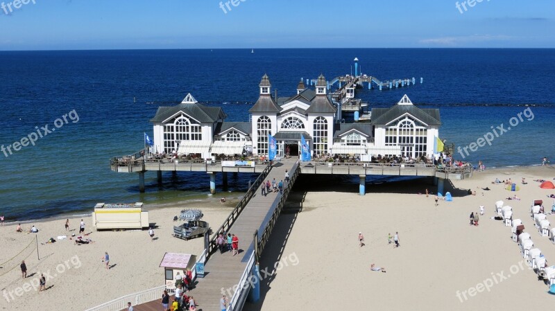 Sellin Sea Bridge Tourism Rügen Baltic Sea