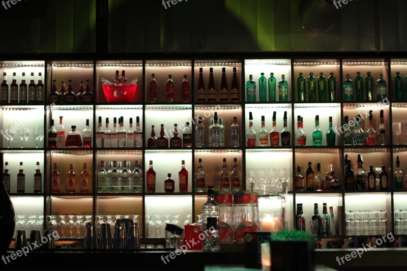 Bar Alcohol Wall Gastronomy Bottles