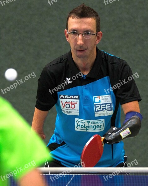 Table Tennis Ping-pong Amputees Championship Free Photos